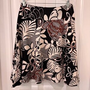 Metro Wear Women’s Floral Print Linen/Rayon Skirt Size M